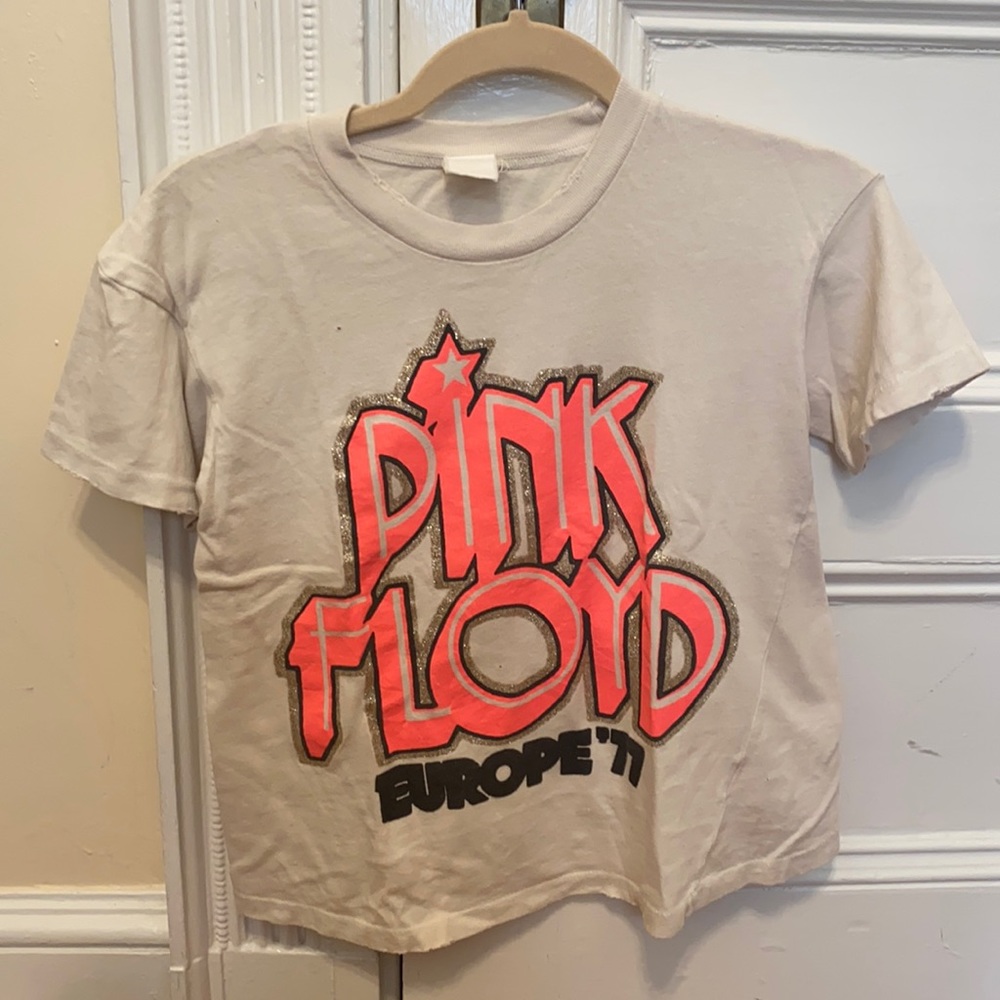 Made Worn Pink Floyd distressed shirt.